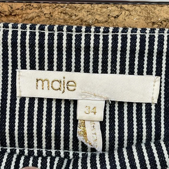 Maje wide leg denim trousers size 4 - Picture 7 of 12